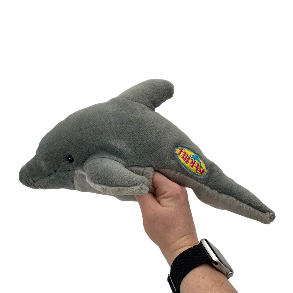 Flipper Dolphin 10" Plush TV Show Bottlenose Puppet‎ VTG 1996 Stuffed Animal Toy